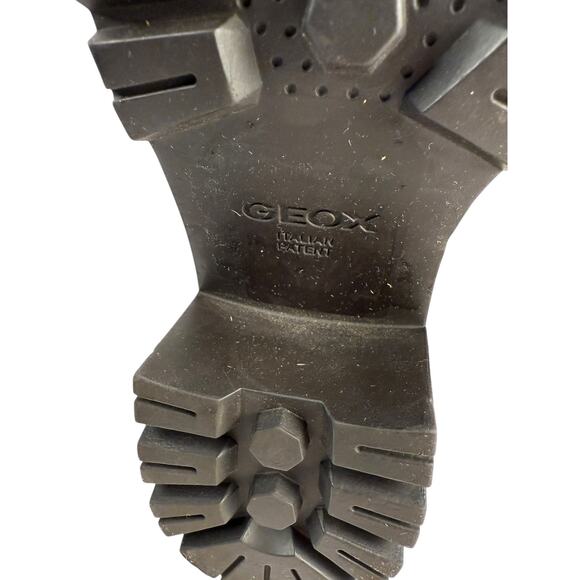 GEOX Leather Boots Size 8 Brown Ankle Chelsea Pull On Lug Sole NWOB - Picture 5 of 10